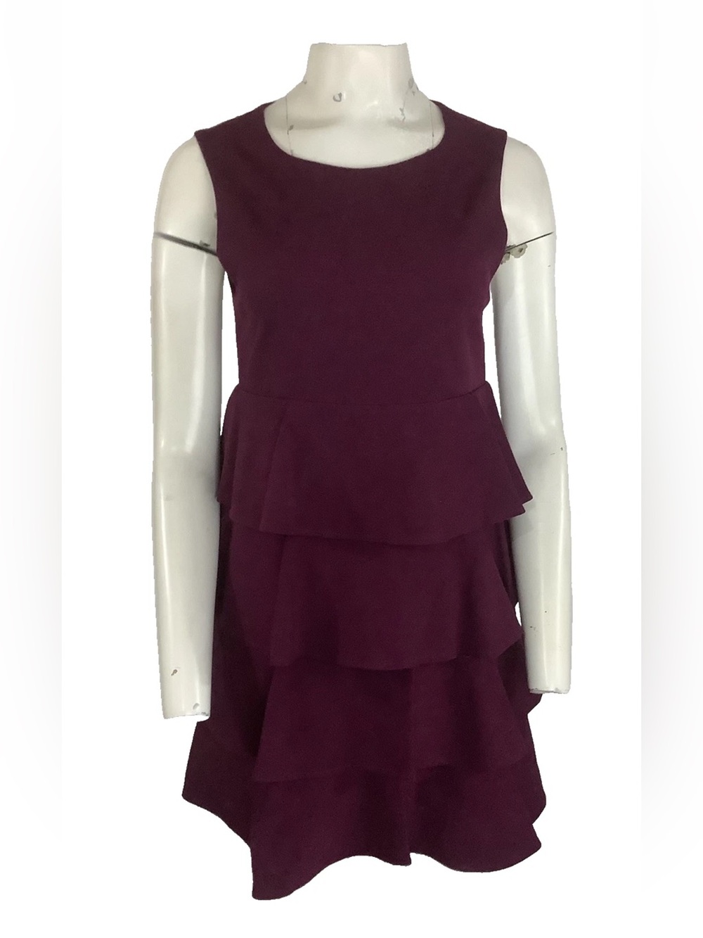 Theory Sz S Tiered Ruffle Sheath Party Business Graduation Party Dress Purple